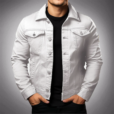 Veste en jean slim pour hommes