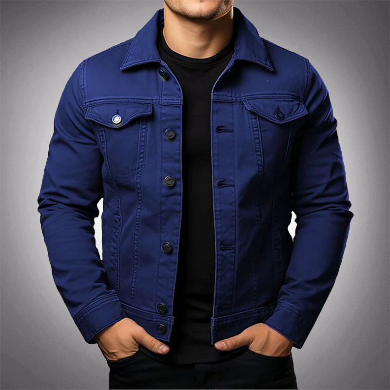 Veste en jean slim pour hommes