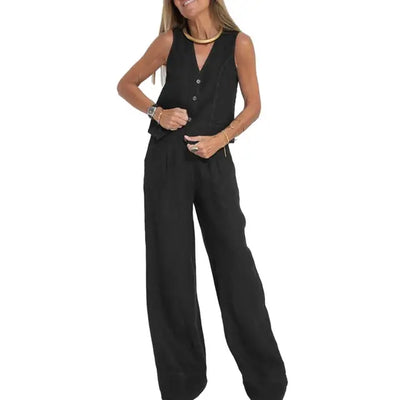Lois | Conjunto holgado y elegante (chaleco + pantalón)