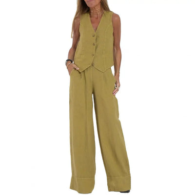 Lois | Conjunto holgado y elegante (chaleco + pantalón)