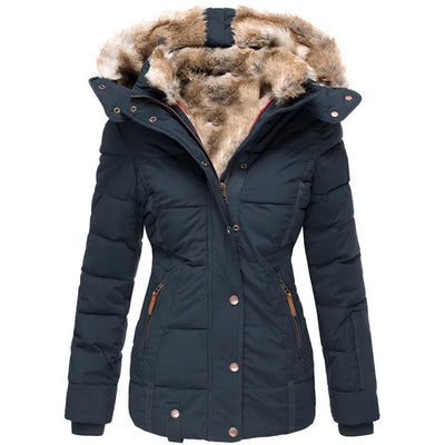 Carla - Manteau d'hiver confortable et chaud avec fourrure pour femme