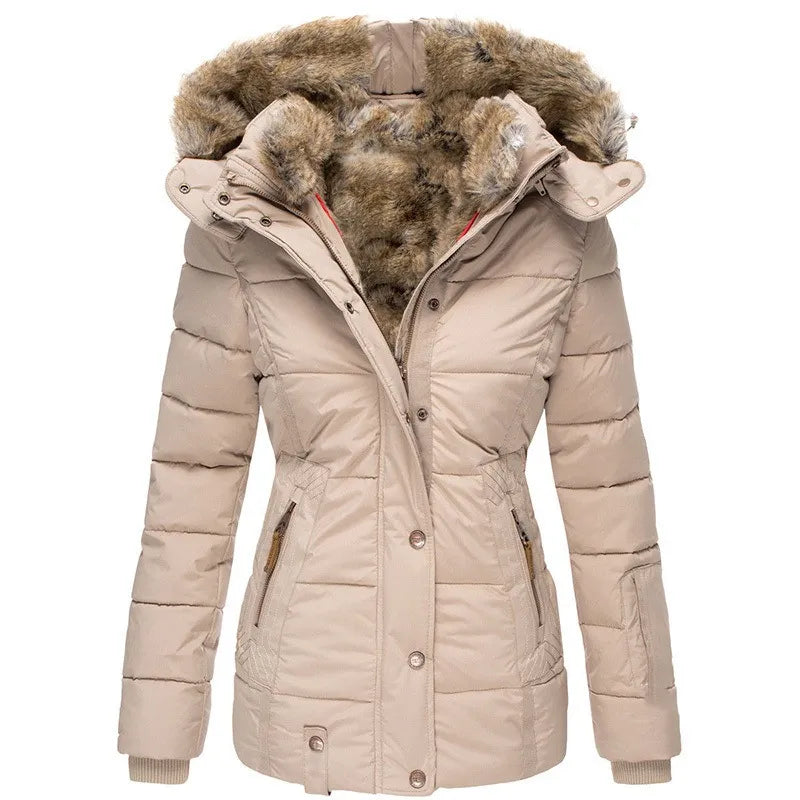 Carla - Manteau d'hiver confortable et chaud avec fourrure pour femme