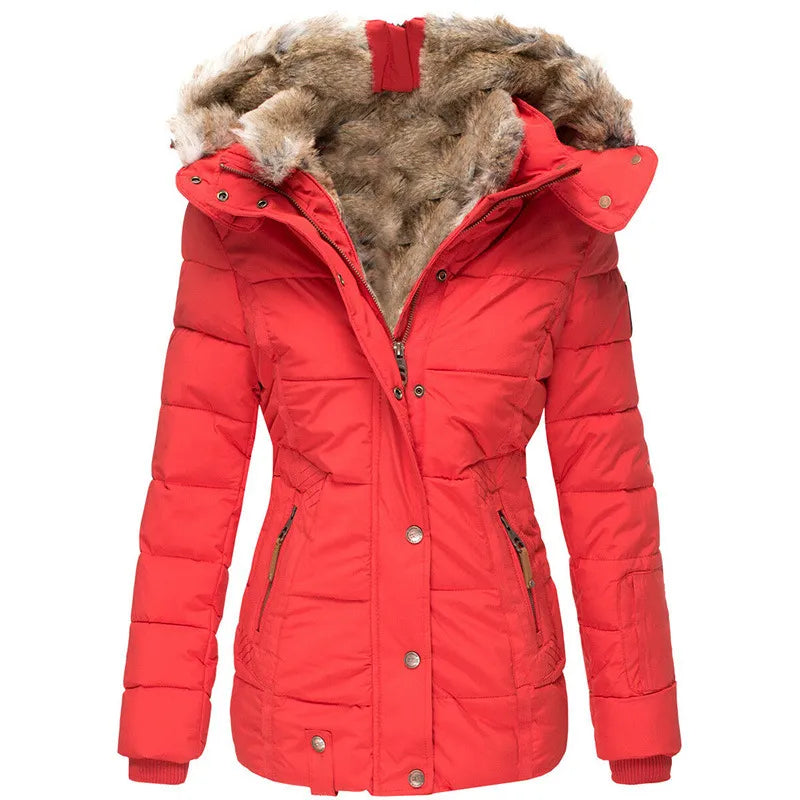 Carla - Manteau d'hiver confortable et chaud avec fourrure pour femme