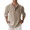 Camisa de lino para hombre: transpirable y elegante para primavera y verano.