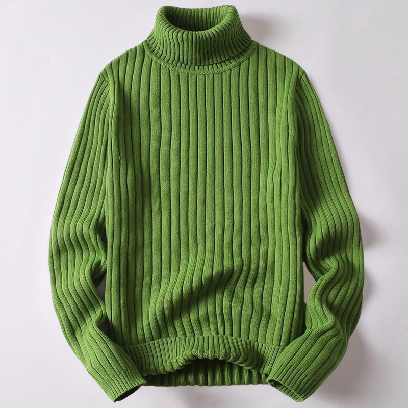 Maglione a collo alto in lana merino da uomo
