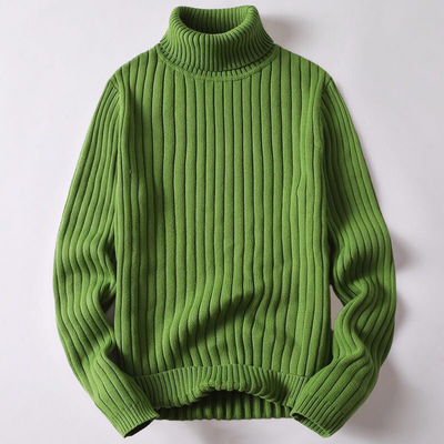 Maglione a collo alto in lana merino da uomo