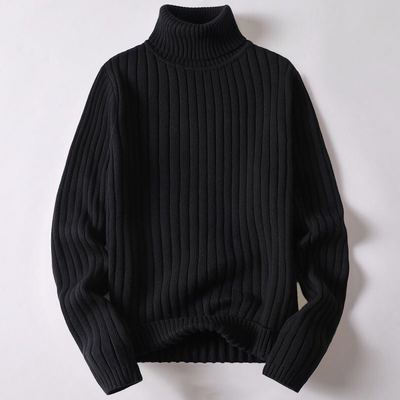 Maglione a collo alto in lana merino da uomo