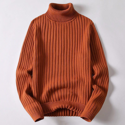 Maglione a collo alto in lana merino da uomo