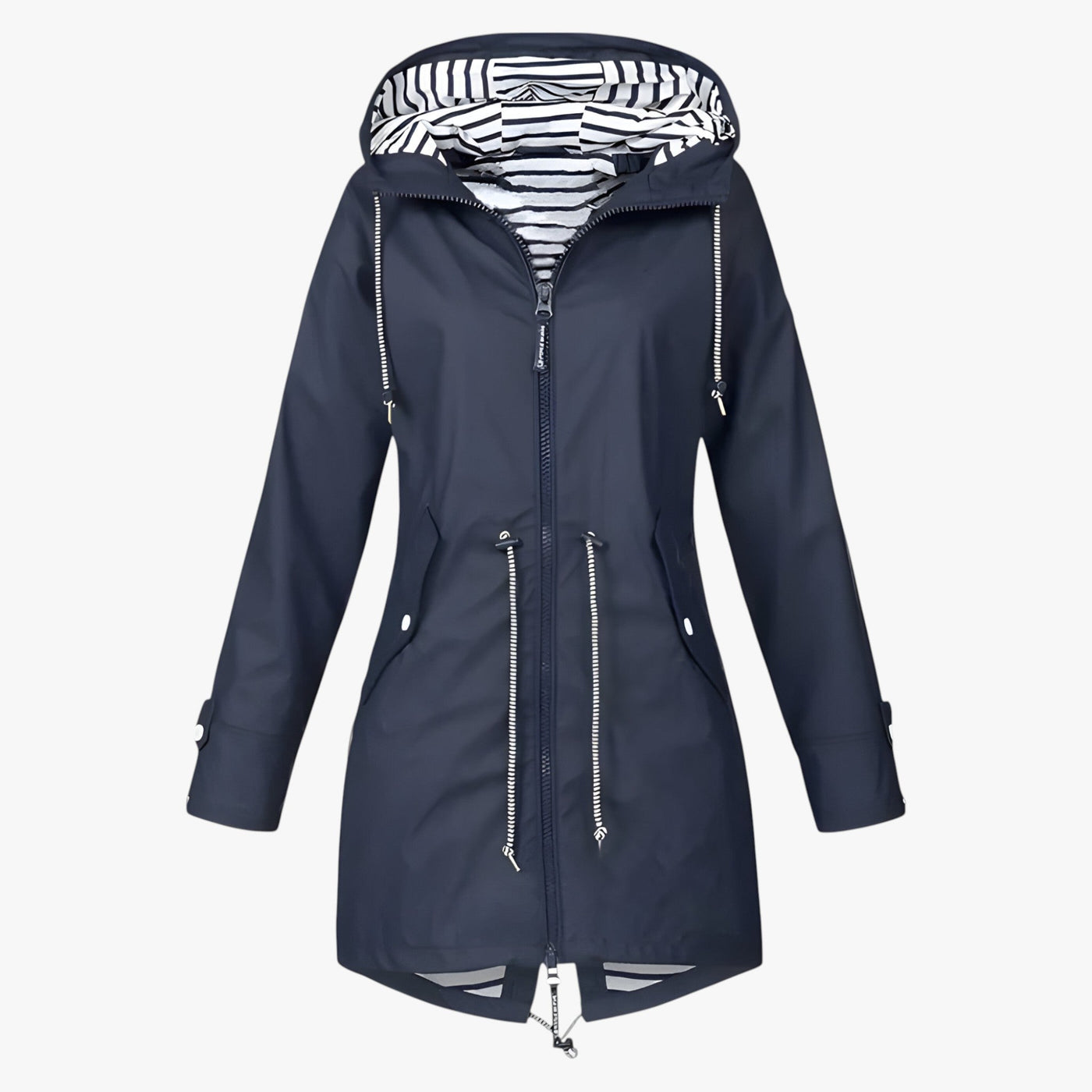 Beatrice | Parka imperméable - coupe ajustable avec doublure de capuche rayée