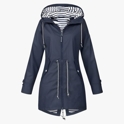 Beatrice | Parka imperméable - coupe ajustable avec doublure de capuche rayée