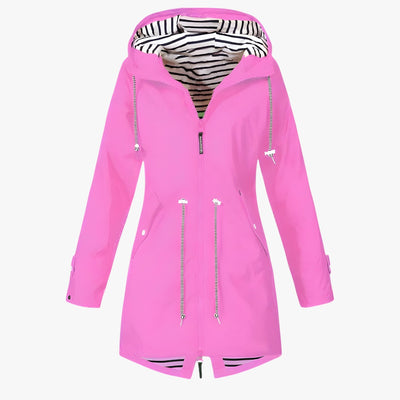 Beatrice | Parka imperméable - coupe ajustable avec doublure de capuche rayée
