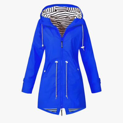 Beatrice | Parka imperméable - coupe ajustable avec doublure de capuche rayée