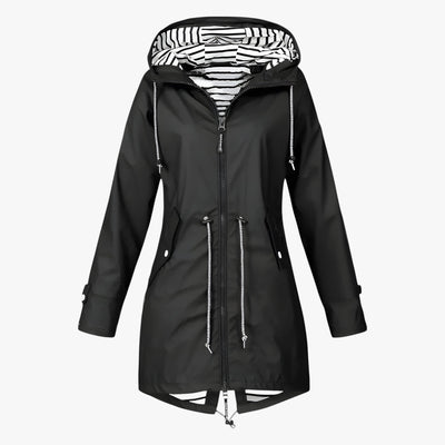 Beatrice | Parka imperméable - coupe ajustable avec doublure de capuche rayée