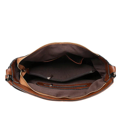 Sac à main en cuir pour femme - Style Hobo - Cuir véritable souple - Spacieux & polyvalent
