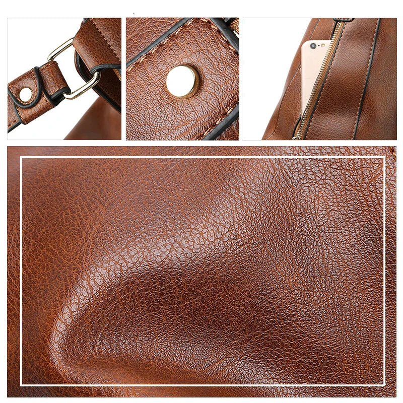 Sac à main en cuir pour femme - Style Hobo - Cuir véritable souple - Spacieux & polyvalent