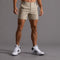 Pantalones cortos chinos de algodón para hombre, de longitud media, color caqui