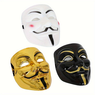 Anonim Cadılar Bayramı Maskesi | Premium Metalik Bitiriş Koleksiyonu