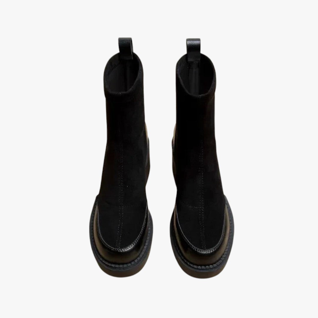 Daniela | Kozačky z semiše na vysokém podpatku pro ženy