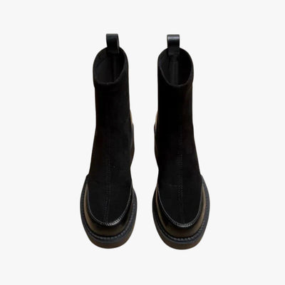 Daniela | Kozačky z semiše na vysokém podpatku pro ženy