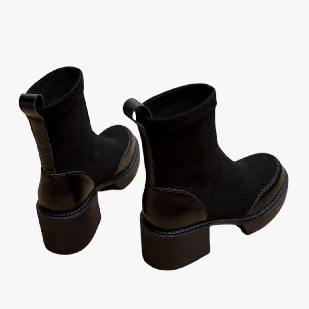 Daniela | Kozačky z semiše na vysokém podpatku pro ženy