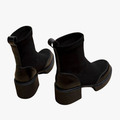 Daniela | Kozačky z semiše na vysokém podpatku pro ženy