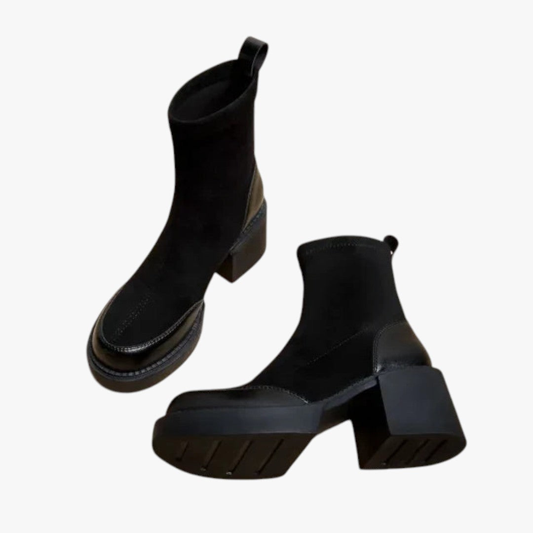 Daniela | Kozačky z semiše na vysokém podpatku pro ženy