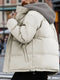 Chaqueta acolchada de polar de dos piezas con bloques de color y bolsillos para hombre