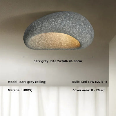 Plafonnier Rustique Style Wabi Sabi Lampe LED