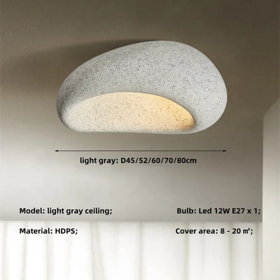 Plafonnier Rustique Style Wabi Sabi Lampe LED