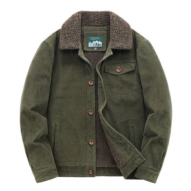 Chaqueta de osito de peluche para hombre con solapas