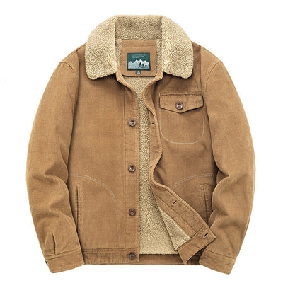 Chaqueta de osito de peluche para hombre con solapas