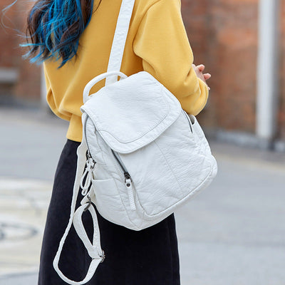 Voguestyle Sac à dos en cuir souple - Utilisation quotidienne - Détails de voyage - Rangement spacieux