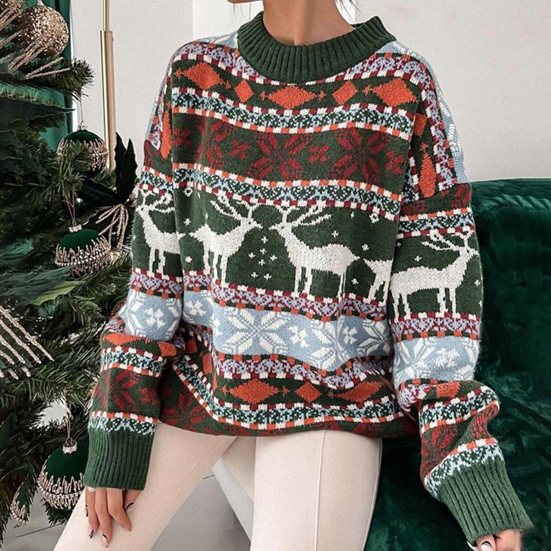 Pull de Noël vintage pour femmes