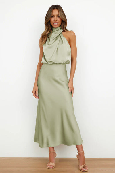 Fiona | Elegante vestido de noche de cuello alto