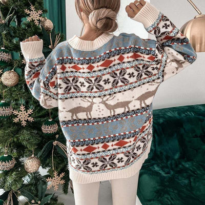 Pull de Noël vintage pour femmes