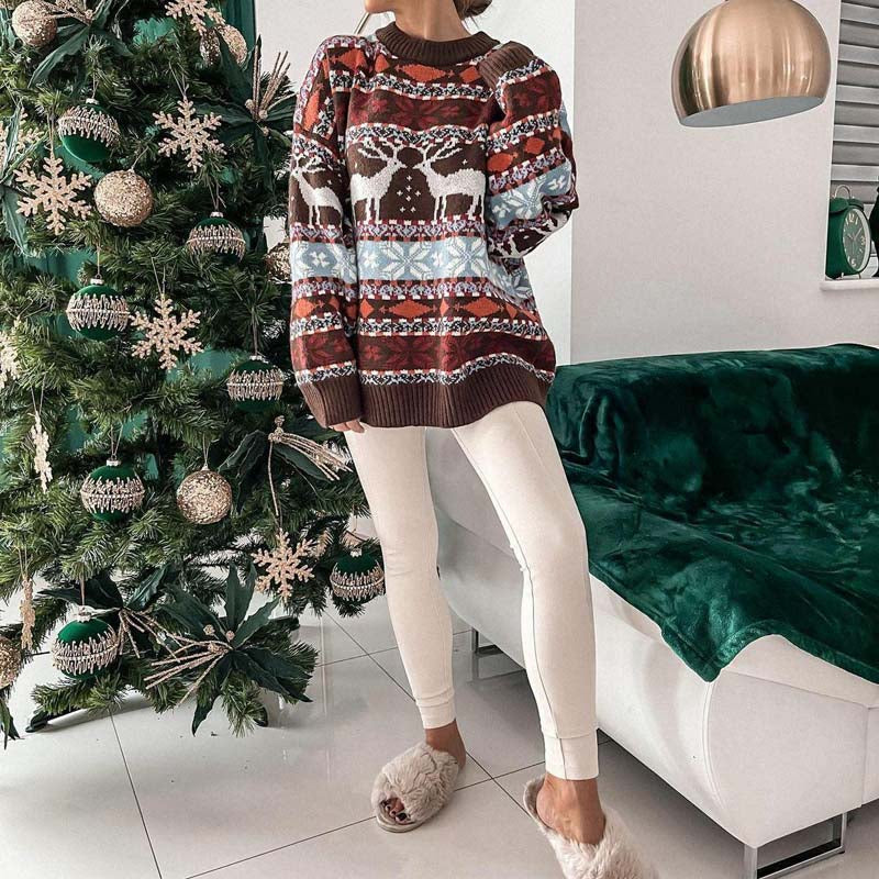 Pull de Noël vintage pour femmes