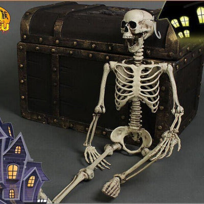 GhoulGuard | 170 cm boyutunda gerçekçi Cadılar Bayramı İskeleti - korkutucu ve hayaletli bir ev ve bahçe için taşınabilir bahçe dekorasyonu