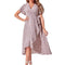 Vestido cruzado floral con escote en V para mujer: un atuendo de verano ligero y elegante 