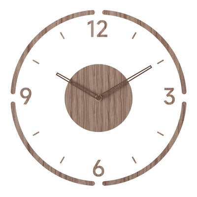 Reloj de pared de madera de diseño nórdico: elegante y silencioso.