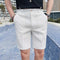 Pantalones cortos a medida para hombre - corte entallado - largo hasta la rodilla - cintura abotonada - trabillas para cinturón