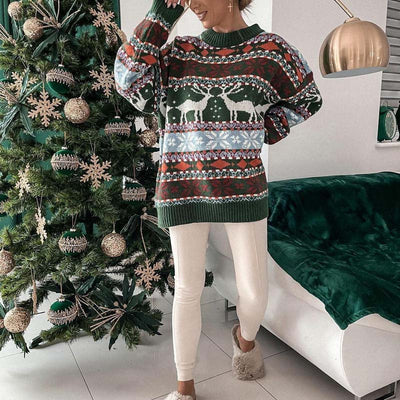 Pull de Noël vintage pour femmes