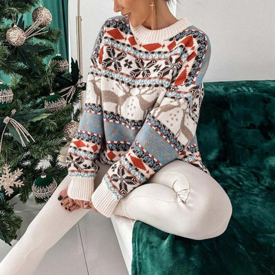 Pull de Noël vintage pour femmes