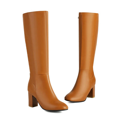 Bottes Confortables Hautes Pour Femme | Avec Talon
