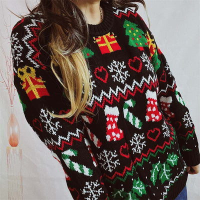 Xalina Sweater | Pull de Noël décontracté en tricot