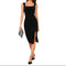 Vestido de terciopelo para mujer con cremallera: sin mangas, elegante y chic.