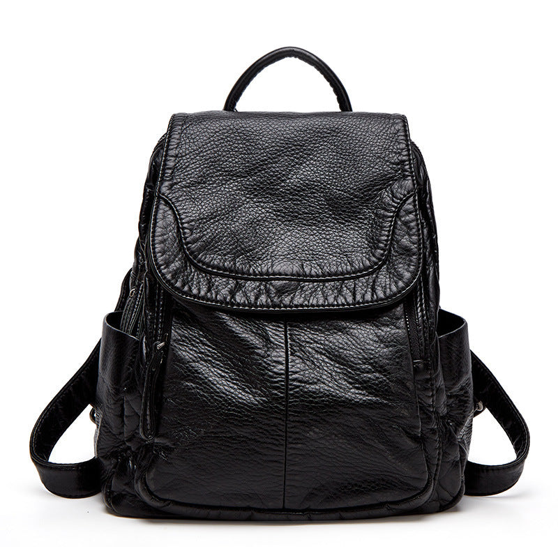 Voguestyle Sac à dos en cuir souple - Utilisation quotidienne - Détails de voyage - Rangement spacieux