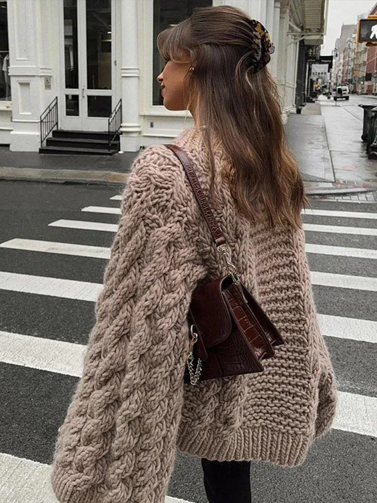 Pull oversize en tricot pour femmes