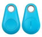 Porte-clés Bluetooth bleu, dispositif de localisation GPS compact, technologie sans fil, suivi d'objets, design moderne et pratique.