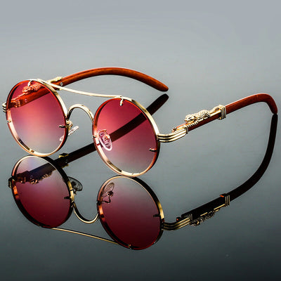 RetroShade – Gafas de sol ovaladas de metal para hombre
