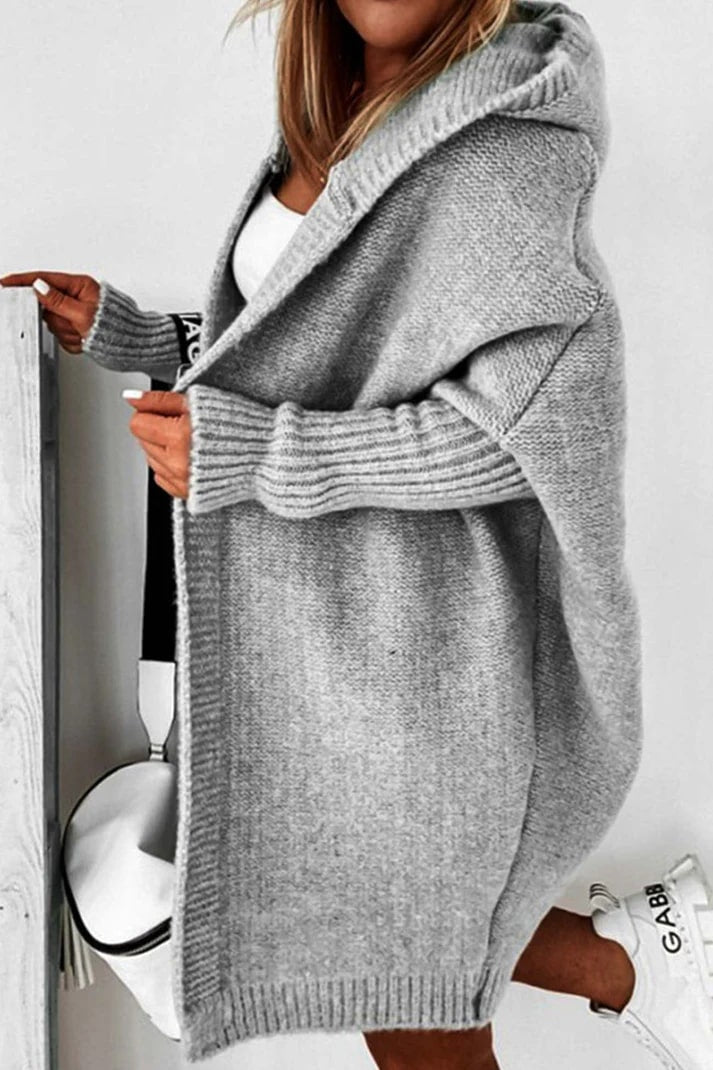 Оверсайз жилет з капюшоном з трикотажу для жінок – Повсякденний стиль